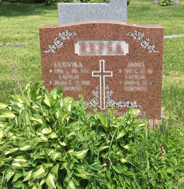 Mountain Rose Granite Headstone - Casket Manufacturer of Wood Caskets