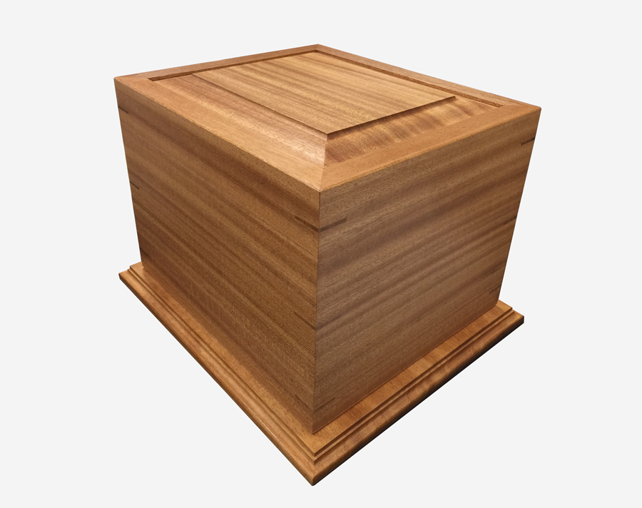 Mahogany Wood Urn Vault - 100% Canadian Made Cremation Urn