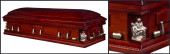 Pieta Cherry wood casket closed casket