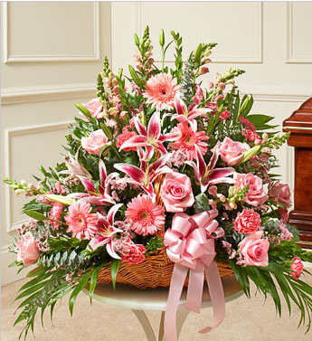 PINK SYMPATHY FLOWERS - Casket Manufacturer of Wood Caskets, Metal ...