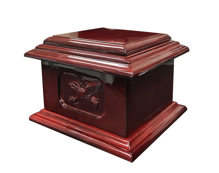 OSWALD Wooden Ashes Casket either Mahogany or oak 