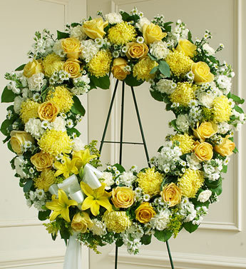 sympathy wreath standing spray