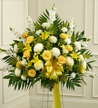 sympathy flowers standing spray