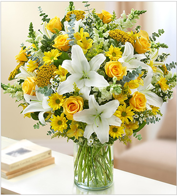 funeral sympathy flowers yellow