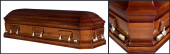 Autumn Walnut wood casket closed casket