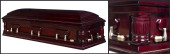 Buckingham Poplar Wood Casket closed casket HW115