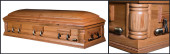 Fairfield Oak wood casket closed casket