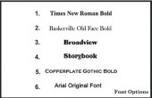 font styles