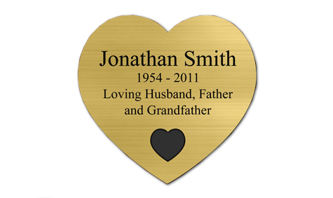 gold heart plate engrave