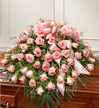 Sympathy flower casket spray