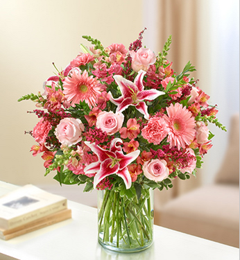 sympathy flowers in vase