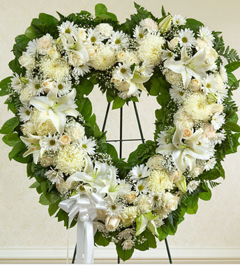 white sympathy flowers