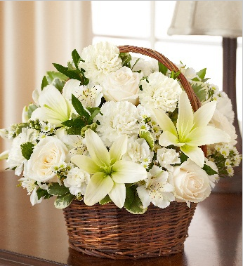 white sympathy flowers