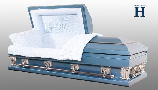 Regal Blue metal casket MC109