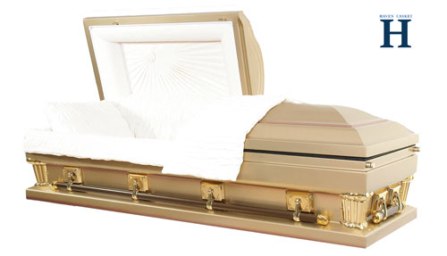 gold metal casket mc108