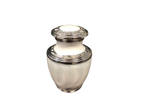 White Pearl Carnation Keepsake Urn MUK272