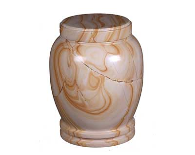teakwood marble urn MAU109