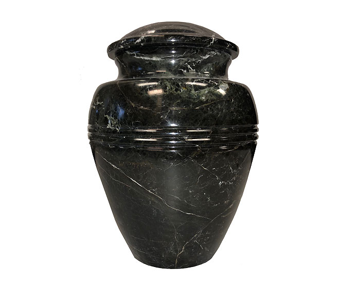 Black Zebra Marble Urn MAU217