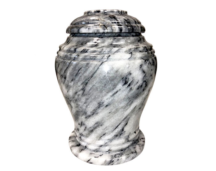 Elegant Grey Marble Urn MAU222