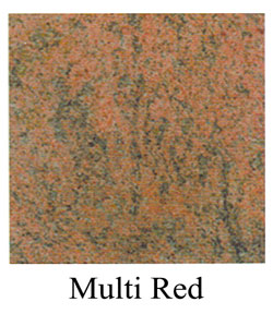 multired granite headstones