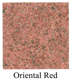 oriental red granite headstones