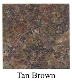 TanBrown granite headstones