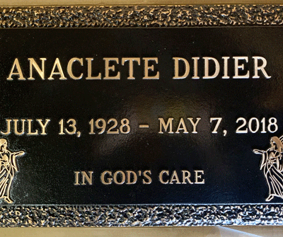 Bronze Plaque with Angel Designs