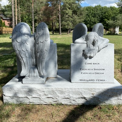 Custom Frosted Grey Granite Angels