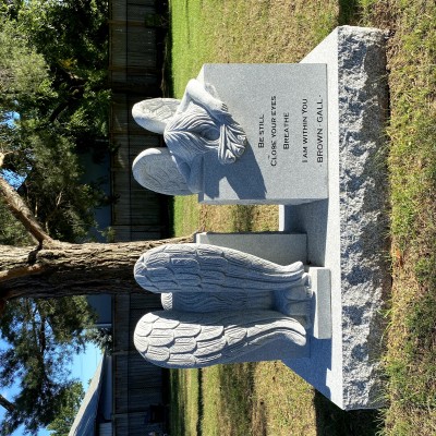 Custom Frosted Grey Granite Angels_