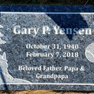 Blue Pearl Granite with Pine Tree Border