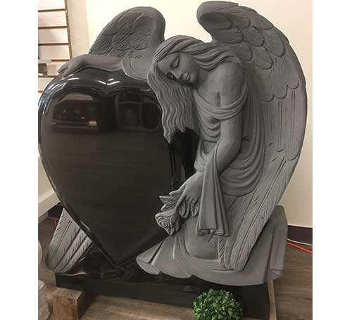 Angel Heart Headstone