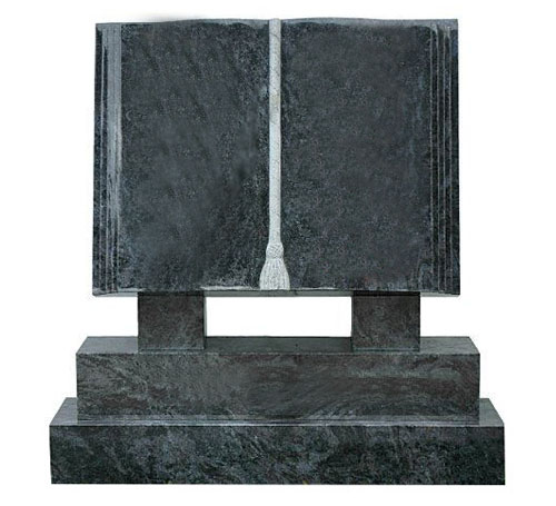 Book of Life Headstone Bahama Blue Granite