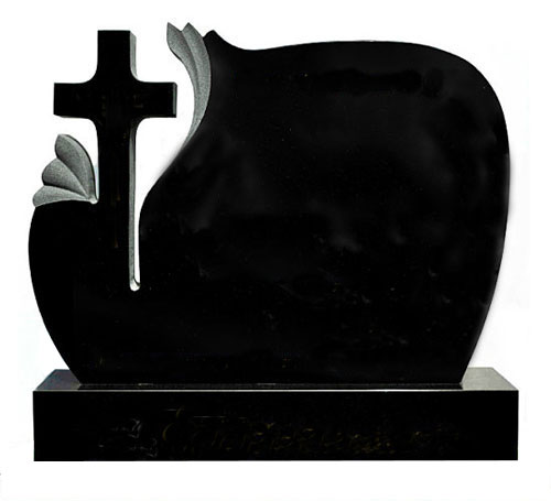 black cross headstone