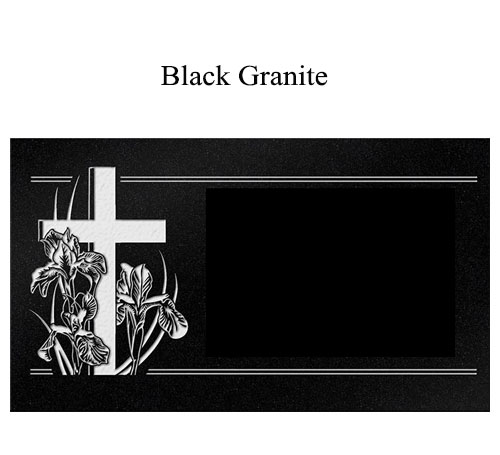 black granite flat marker