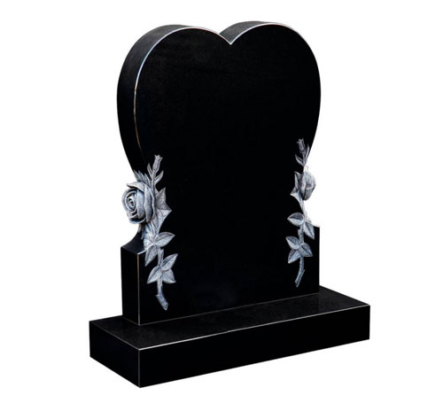 Single heart headstone