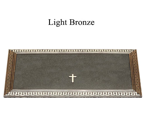 light bronze flat marker holy cross