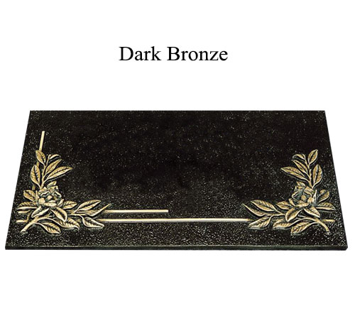 dark bronze flat marker leaf design