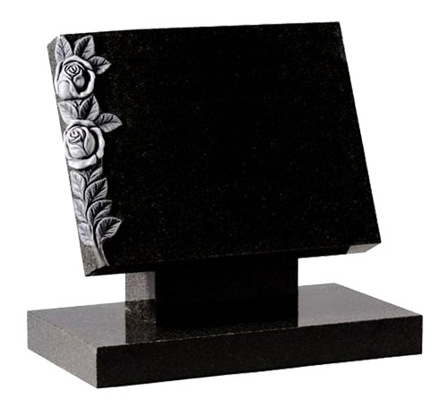 Black Tablet Headstone