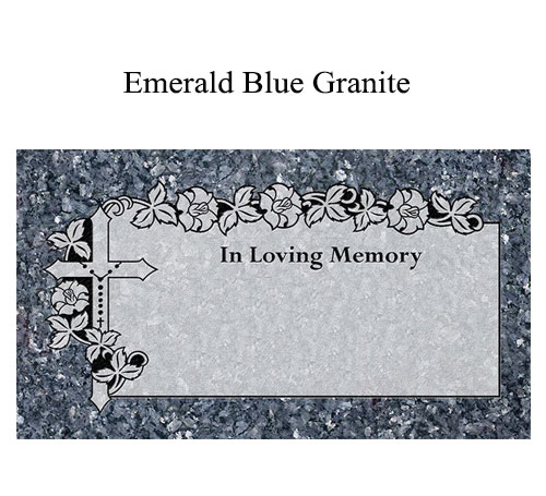 blue pearl granite flat marker