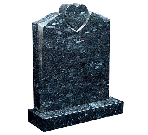 Emerald Pearl Serp with Heart Headstone