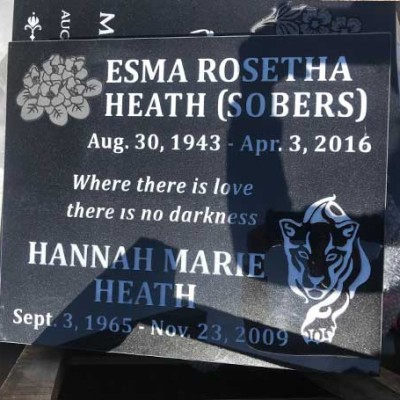 Flat Marker in Black Granite