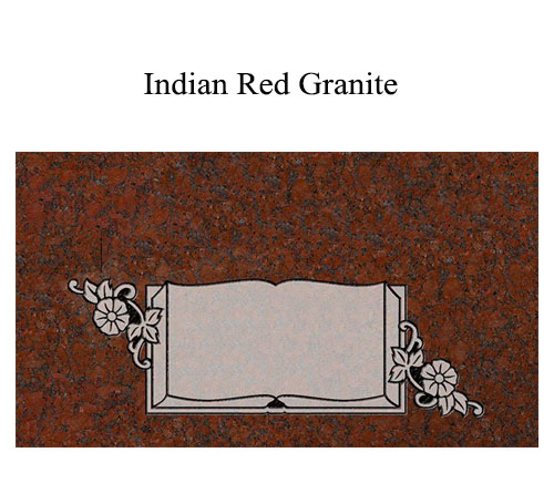 indian red granite flat marker