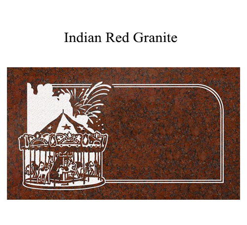 indian red granite flat marker Ferris wheel