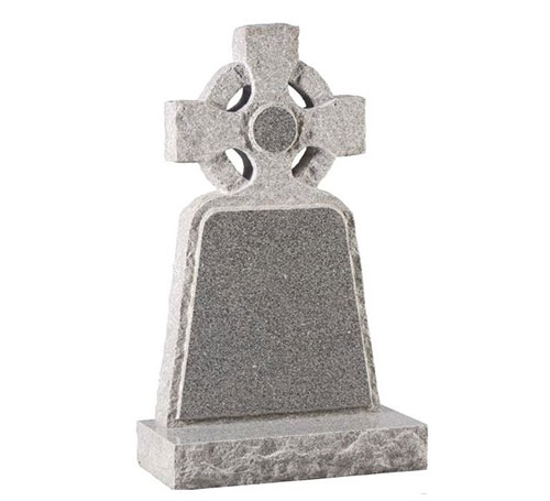 Cross Headstone in Grey granite