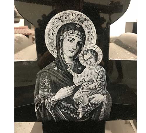 Mary Laser Etching