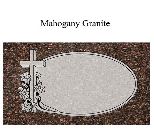 mahogany granite flat marker