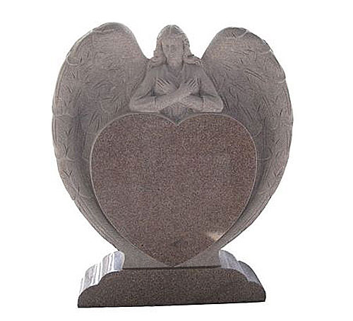 Heart Headstone in Mahogany