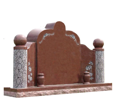 oriental red double headstone