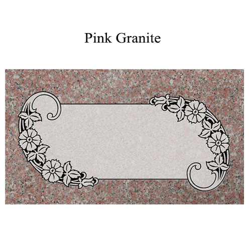 pink granite flat marker