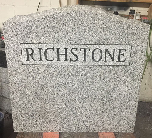 Light grey headstone